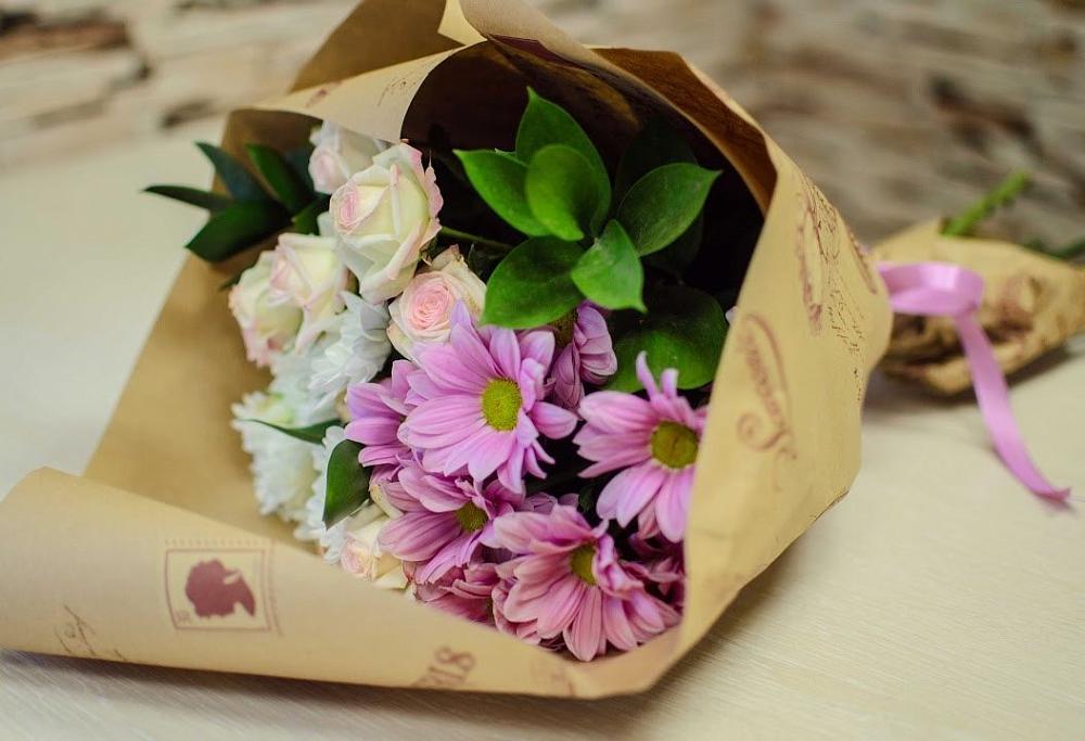 Букет цветов из: Розы и Хризантемы в Бекешевской