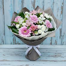 Букет цветов из:  Герберы, Альстромерии и Хризантемы в Бекешевской