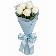 Букет 5 Белых роз Проуд #REPLACE_PRED# Бекешевской