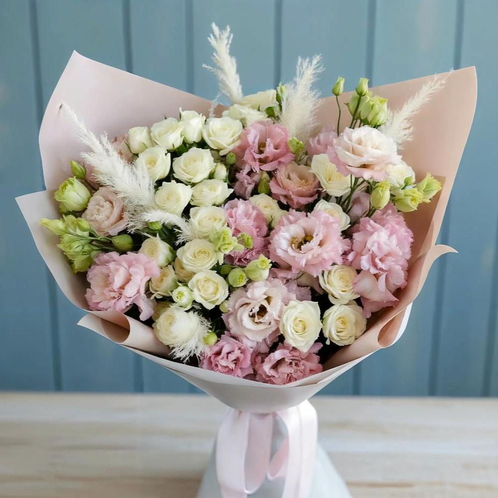 Букет цветов из: Альстромерии и Розы в Бекешевской