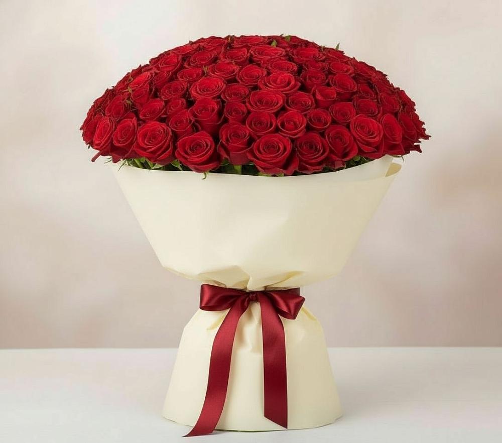 Букет 101 Красная роза Милано в Бекешевской