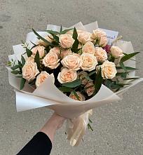 Букет Кремовые розы Латте в Бекешевской