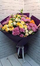 Букет цветов из:  Хризантемы и Розы в Бекешевской