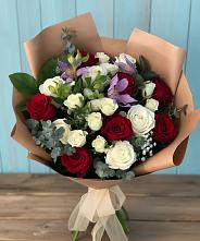 Букет цветов из:  Розы и Альстромерии в Бекешевской