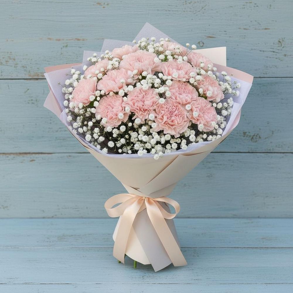 Букет цветов из: Гвоздики в Бекешевской