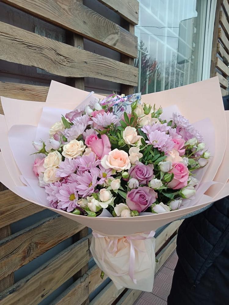 Букет цветов из: Розы и Хризантемы в Бекешевской