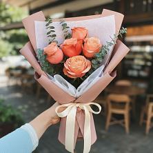 Букет цветов из:  Розы в Бекешевской