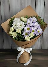 Букет цветов из:  Хризантемы и Розы в Бекешевской