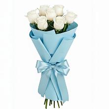 Букет 7 белых роз Проуд в Бекешевской