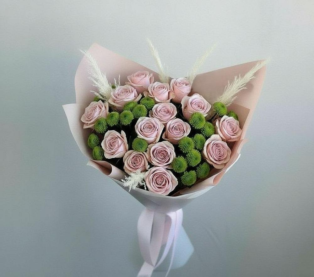 Букет цветов из: Розы и Хризантемы в Бекешевской