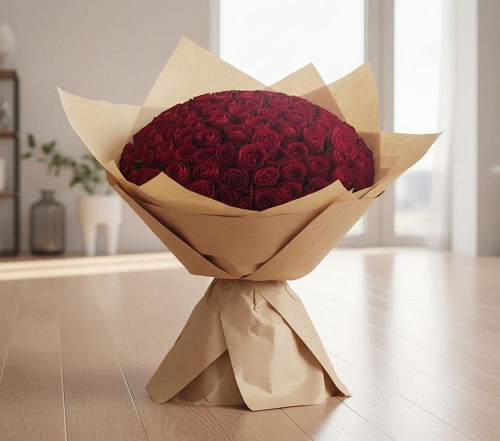 Букет 101 Красная роза в Бекешевской