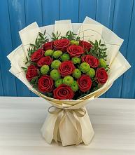 Букет цветов из:  Розы и Хризантемы в Бекешевской