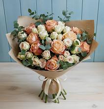 Букет цветов из:  Альстромерии и Розы в Бекешевской
